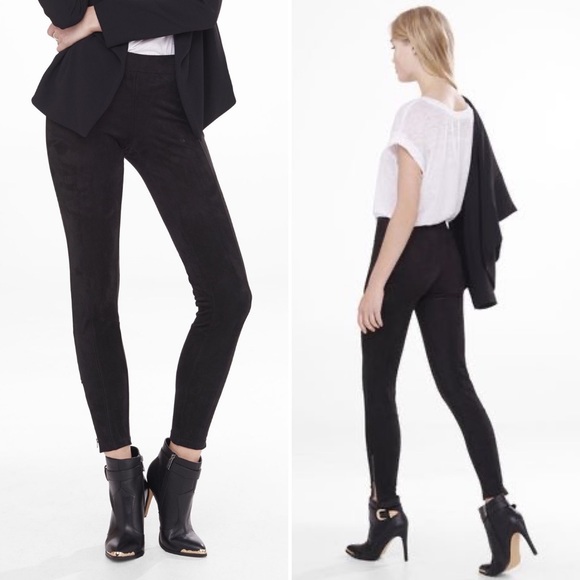 Express | Faux Suede Ankle Zip Legging - Picture 7 of 7